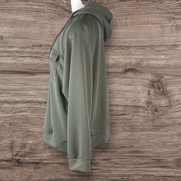 Men's Tactical Hoodies Green Pockets 1/4 Zip Military Sweatshirt 2XL (897) - Picture 2 of 9